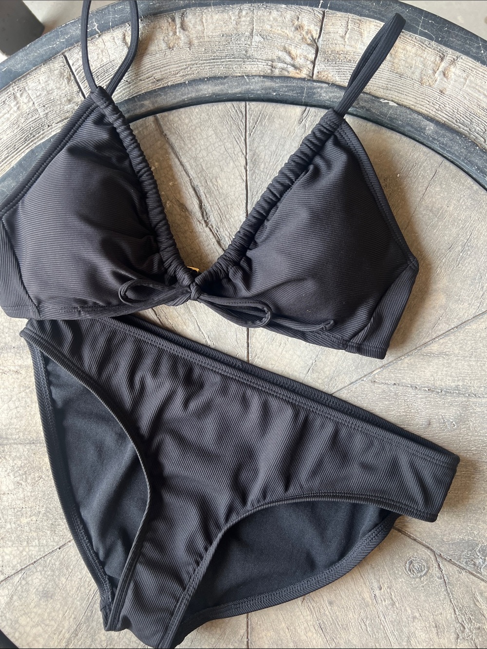 Classic Black Women's Triangle Bikini Set small B11